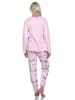 NORMANN Schlafanzug langarm Pyjama Pyjamahose floralem Alloverprint in rosa