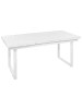 Beliani 7-tlg Gartentisch Set VALCANETTO/COSOLETO in Weiß/Beige/Silber