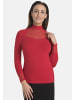 Teyli Langarm-Rollkragenpullover aus Viskose für Frauen Mila in rot