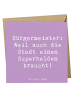 Mr. & Mrs. Panda Grußkarte Spruch Bürgermeister Superheld mit Sp... in Lavendeltraum