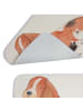 Mr. & Mrs. Panda Badteppich Hund Basset Hound ohne Spruch in Weiß