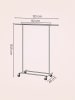 SONGMICS Kleiderständer Pataye in Silbern - (B)45 x (H)161.5 x (T)132 cm