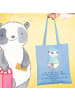 Mr. & Mrs. Panda Tragetasche Operationsassistentin Herz mit Spruch in Sky Blue