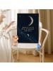 Mr. & Mrs. Panda Poster Mond elegant Design mit Spruch in Weiß