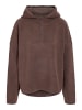 Noisy may Teddy-Hoodie mit Reißverschluss und Kapuze in Braun-2