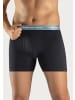 Copenhagen Studios Langer Boxer in schwarz-blau / schwarz-salbei / schwarz-grau