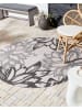 Beliani Outdoorteppich SOLAPUR in Grau/Beige - (W) 190 x (L) 190 cm