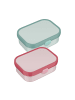 Mepal 2er Set Brotdosen mit Einsatz & Gabel Campus 700 ml in Cool Pink & Cool Mint