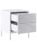 Beliani Nachttisch ADELAIDE in Weiß - (W) 45 x (H) 55 x (L) 40 cm