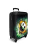NoBoringSuitCases Suitcase, Handgepäck, Koffer, Reisekoffer Fußball orange grün