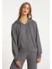 IZIA Damen Kapuzensweatjacke in Anthrazit