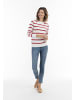 usha BLUE LABEL Damen Strick Pullover in Weiss Rosa