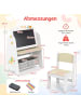COSTWAY Kinder Staffelei mit Stuhl in Hellbraun