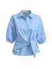 Smith&Soul Gestreifte Bluse mit Knotendetail in Sky Print