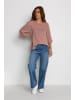 Kaffe Langarm-Bluse KAebellen Regular fit in Dusty red / chalk leaf