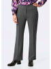 GOLDNER Weite Stoffhose VERA mit Biesen in grau / melange