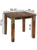 FineBuy Esstisch in Braun / Mango / 80x80x76