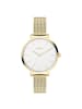 s.Oliver Armbanduhr zeitlos mit Meshband in gold