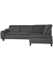58 aufm Kessel ECKSOFA mit Ottomane rechts Kaylil Flachgewebe anthrazit