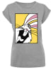F4NT4STIC T-Shirt Looney Tunes Bugs Bunny Laughing in grau meliert