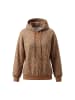 faina Women Hoodie in Brown Leopard