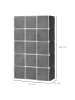 HOMCOM DIY Kleiderschrank in Schwarz 111L x 47B x 183H cm