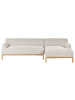 Beliani Ecksofa SOSJO in Beige/Braun - (W) 251 x (H) 74 x (L) 132 cm