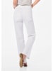 GOLDNER Jeans Klassische Denimhose, dezente Waschung in weiß