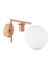relaxdays Wandleuchte in Kupferfarben - (B)19,5 x (H)22 x(T)28 cm