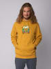 wat? Apparel Sweatshirt Hippies Bus in Ochre