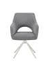DUBI Möbel 2er-Set: Drehstuhl THOMAS-CLEO in Grau - (B)57 x (H)88 x  (T)63 cm