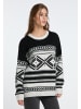 IZIA Damen Strickpullover in Schwarz