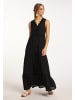 IZIA Damen Spaghetti Kleid Maxi in Schwarz