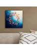 OnlyWow Leinwand Bilder Hellblau