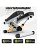 COSTWAY Mini-Stepper mit Widerstandbändern in Weiß