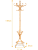 COSTWAY Garderobenständer in Hellbraun