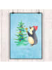 Mr. & Mrs. Panda Bild Pinguin Weihnachtsbaum ohne Spruch in Eisblau