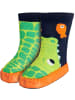 Playshoes Kinder Hausschuh "Hüttenschuh Krokodil" in Blau