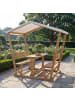home24 Überdachte Gartensitzgruppe Eterra in Akazie Braun / Creme