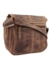 Greenburry Vintage Umhängetasche Leder 20 cm in brown