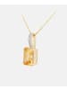 Diamant L'éternel Halskette mit Anhänger aus 375 Gelbgold mit Diamant mit Citrin