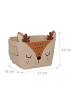 relaxdays 3 x Aufbewahrungskorb "Reh" in Braun - (B)27 x (H)24 x (T)18 cm