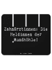 Mr. & Mrs. Panda Maus-Pad Spruch Zahnärztin Heldin mit Spruch in Schwarz
