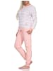 NORMANN Frottee Schlafanzug lang Pyjama - 75045 in rosa