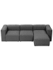 58 aufm Kessel SOFA mit Longchair links Kattrina Flachgewebe anthrazit