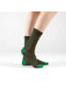 MUNADUNA 2er-Pack 3D-Relief Blumen-Socken in Grün