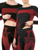 normani 2 x Thermounterhose Lange Skiunterwäsche Unisex in Schwarz/Rot
