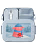 Mr. & Mrs. Panda Bento Box Schwein Glühwein Design ohne Spruch in Blau Pastell