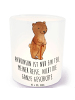 Mr. & Mrs. Panda Windlicht Glas Bär Parkinson mit Spruch in Transparent