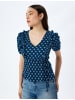 KOTON Bluse in Hellblau gemustert